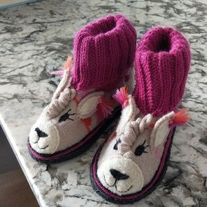 Children's Llama Boiled Wool Slippers